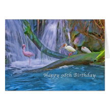 Anniversaire, quatre-vingt-dix-huitième, cascade t cartes