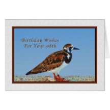 Anniversaire, quatre-vingt-dix-huitième, oiseau de cartes