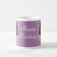Anniversaire - tasse rose d'oxalide blanche petite