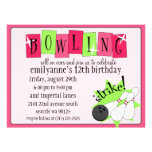 Anniversaire totalement rétro rose et vert au néon invitations
