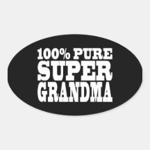 Anniversaires de grands-mères : Grand-maman superb Autocollants Ovales
