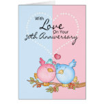 anniversary card - 30th anniversary love birds