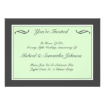 Anniversary Classic Invitation Green Grey