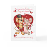 anniversary congratulations to you both - cute mic cards
