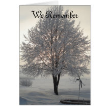 Anniversary of a Death Frosty tree series1 Greeting Card