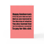 Anniversary of Adoption Card