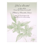 Anniversary Party Elegant Green Floral Personalized Invite