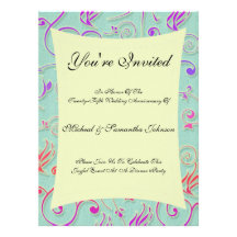Anniversary Party Festive Confetti Invitation