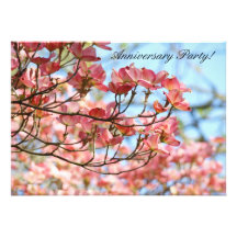Anniversary Party! Invitations customize Dogwoods