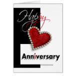 Anniversary romantic men women heart cards