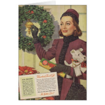 Annonce 1937 de Noël de Joan Crawford Carte De Vœux