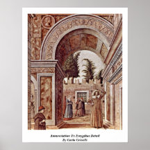 Annonce au détail d'Emygdius par Carlo Crivelli Affiche