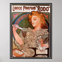 Annonce de parfum d'Alphonse Mucha de poster vinta