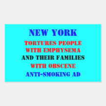 Annonce d'emphysème de NY Autocollant Rectangulaire