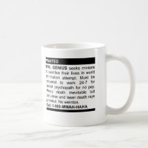 Annonce mauvaise de génie tasses à café