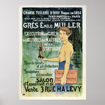 Annonce vintage de fabricant de céramique de Paris Poster