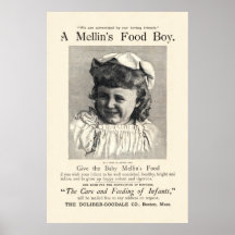 Annonce vintage de l'aliment pour bébé de Mellin à Posters