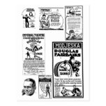Annonces de film silencieux de Douglas Fairbanks Cartes Postales