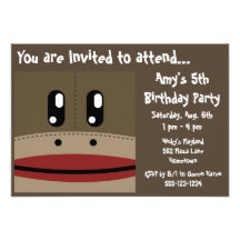 Annonces d'invitations d'anniversaire de SINGE de 