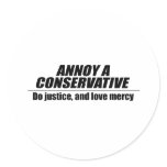 Annoy a Conservative - do justice stickers