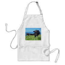 Annoyed cow apron
