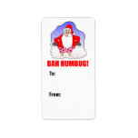 Annoyed Santa Gift Label