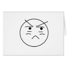 Annoyed Smiley Greeting Card