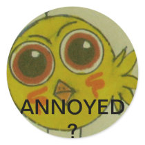 annoyed? round sticker