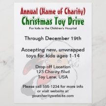 Annual Christmas Toy Drive Santa Claus Charity Flyer Design