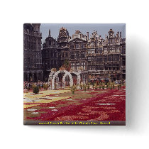 Annual Flower Festival at La Grande Place, Brussel Pinback Buttons