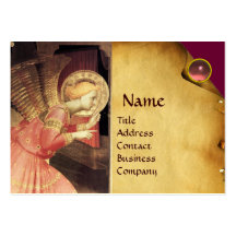 ANNUNCIATION ANGEL IIN GOLD AND PINK BUSINESS CARD TEMPLATES