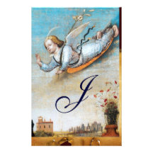 ANNUNCIATION ANGEL MONOGRAM STATIONERY DESIGN