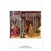 Annunciation By Barthelemy D'Eyck Postcard