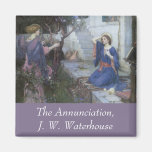 Annunciation by JW Waterhouse, Victorian Religious Magnet