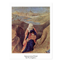 Annunciation Detail By Fra Angelico Postcard