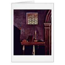 Annunciation Detail By Lorenzo Lotto Card