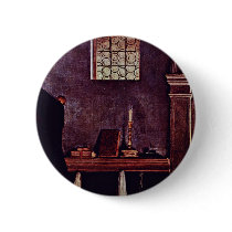 Annunciation Detail By Lotto Lorenzo (Best Quality Pinback Button