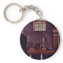 Annunciation Detail By Lotto Lorenzo (Best Quality Key Chain