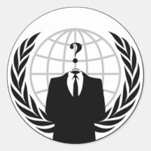 Anonymous Flag Round Stickers