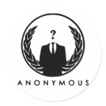 Anonymous Logo Pegatina Redonda