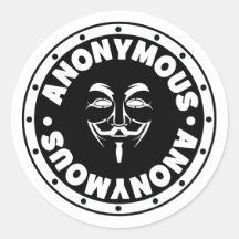 Anonymous Round Stickers