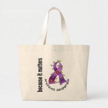 Anorexia Flower Ribbon 3 Tote Bags