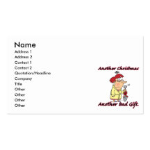 another christmas another bad gift female business card templates