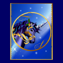 Another Magical Christmas Unicorn Face  Poster posters