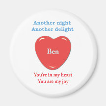 Another night another delight Ben w o racecars Refrigerator Magnets