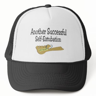 ANOTHER SUCCESSFUL SELF EXTUBATION MESH HATS by gailg1957
