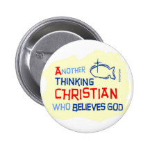 Another Thinking Christian Gift Design Pinback Buttons