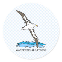 Anrie Albatross Round Stickers