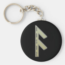 Ansuz Rune gold Keychains