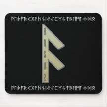Ansuz Rune gold Mouse Pad